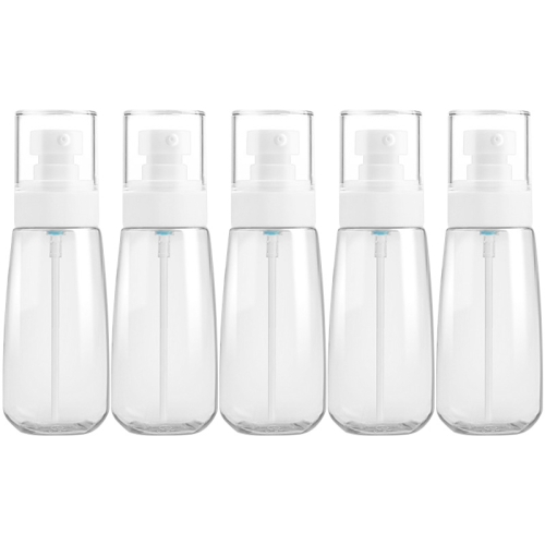 5 botellas de plástico de viaje a prueba de fugas, accesorios de viaje portátiles, contenedores de botellas pequeñas, 100 ml (transparente)
