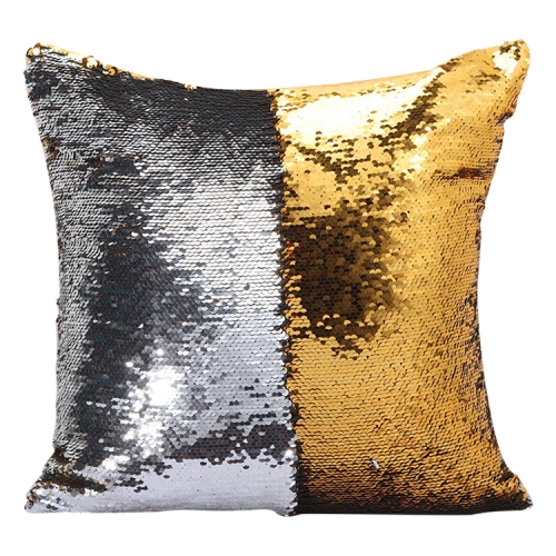 

DIY Two Tone Glitter Sequins Throw Pillow Case Reversible Sequin Magical Color Changing Pillow Cover, Size: 40*40cm