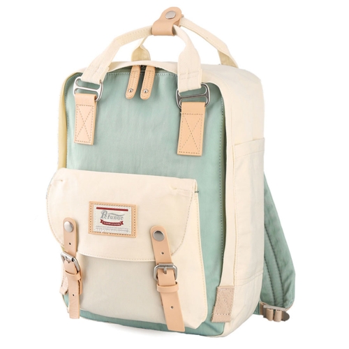 

Fashion Casual Travel Backpack Laptop Bag Student Bag with Handle, Size: 38*28*15cm(Ice Blue+Ivory)