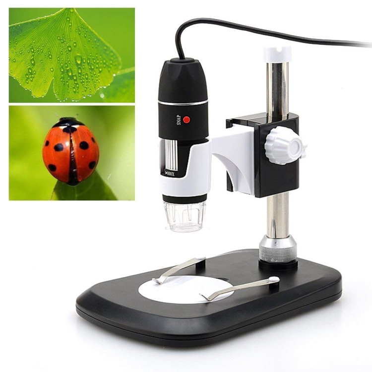 

DMS-MDS800 40X-1600X Magnifier 2.0MP Image Sensor USB Digital Microscope with 8 LEDs & Professional Stand
