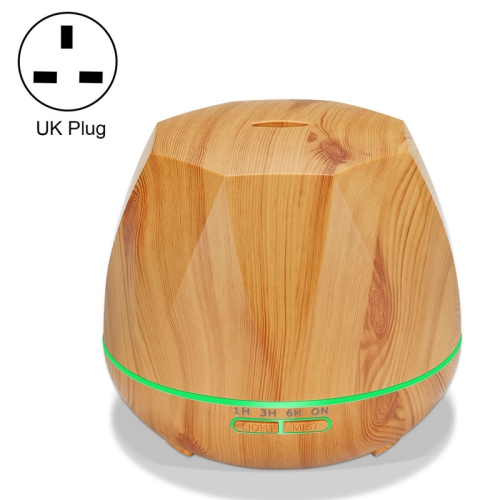 500ml Rain Humidifier Mushroom Cloud Colorful Night Lamp Aromatherapy  Machine With Remote Control, Style: Rechargeable(Wood Grain)