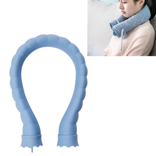 Original Xiaomi Youpin Jotun Warm Water Bag U-shaped Silicone Hot Water Bag For Your Neck with Sweater Cover(Blue)