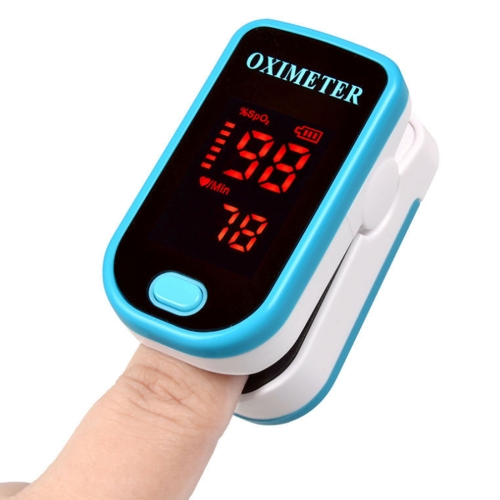 Pulsioxímetro de dedo con pantalla LED HD, equipo de oxímetro portátil, monitor de oxígeno en sangre, oxímetro de pulso (azul)