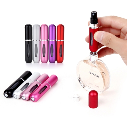 

2 PCS 5ml Portable Mini Aluminum Refillable Perfume Bottle Atomizer Cosmetic Container, Random Color Delivery