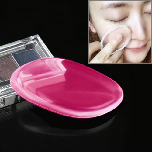 Quadrangle Shaped Great Beauty Maquiagem Facial Silicone Transparente Smooth Powder Cream Puff (Magenta)