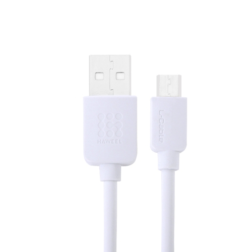 HAWEEL 2m High Speed Micro USB to USB Data Sync Charging Cable, For Galaxy, Huawei, Xiaomi, LG, HTC and other Android Smart Phones(White) for meta quest 3 vr glasses charging base storage bracket with cool rgb light white