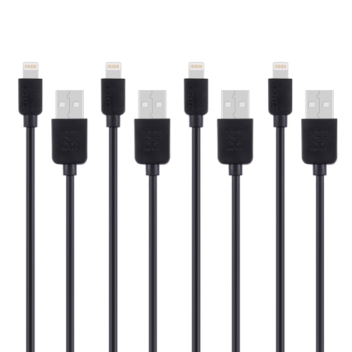 

4 PCS HAWEEL 1m High Speed 8 pin to USB Sync and Charging Cable Kit for iPhone, iPad(Black)