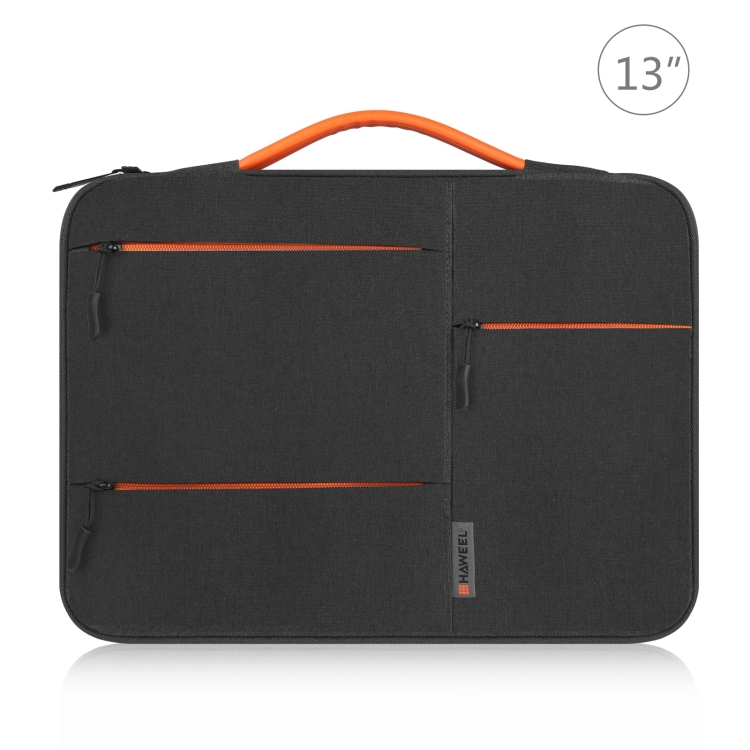 [RUS Warehouse] HAWEEL 13.0 inch Sleeve Case Zipper Briefcase Laptop Handbag For Macbook, Samsung, Lenovo Thinkpad, Sony, DELL Alienware, CHUWI, ASUS, HP, 13 inch -13.5 inch Laptops(Black)