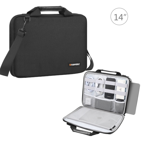 HAWEEL 14.0 inch-15.0 inch Briefcase Crossbody Laptop Bag For Macbook, Lenovo Thinkpad, ASUS, HP(Black)
