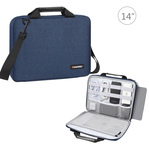 HAWEEL 14.0 inch Briefcase Crossbody Laptop Bag For Macbook, Lenovo Thinkpad, ASUS, HP(Navy Blue)