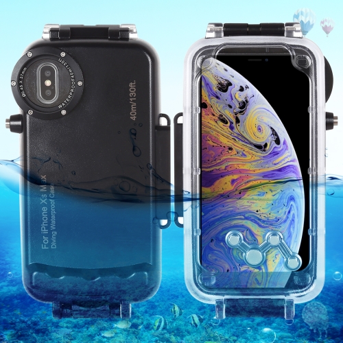

For iPhone XS Max HAWEEL 40m/130ft Waterproof Diving Case, Photo Video Taking Underwater Housing Cover(Black)
