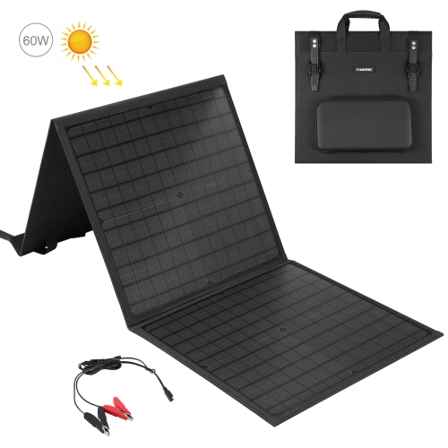 HAWEEL 60W Foldable Solar Panel Charger Travel Folding Bag(Black)