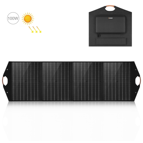 HAWEEL 100W Foldable Solar Panel Charger Travel Folding Bag (Black)