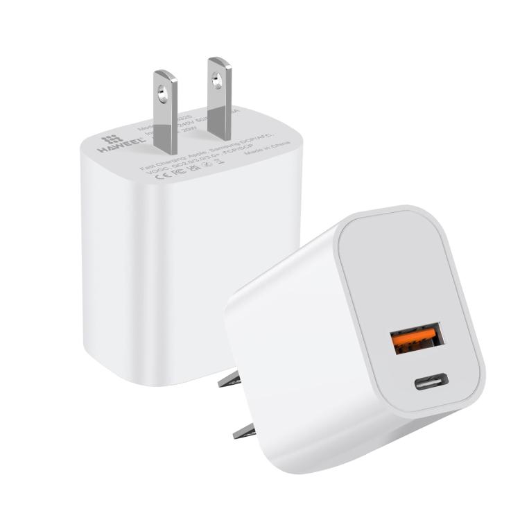 

HAWEEL 20W Dual-Port Fast Charger Adapter, US Plug