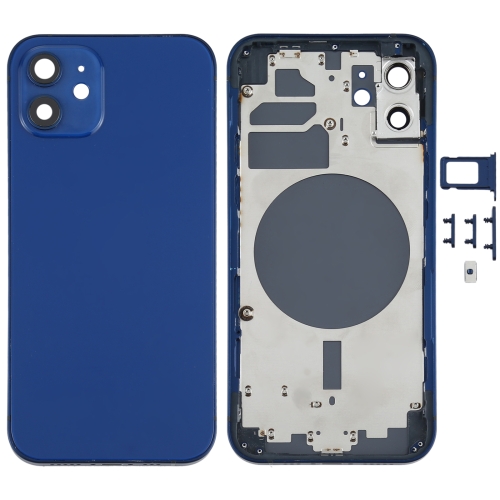 

Back Housing Cover with SIM Card Tray & Side Keys & Camera Lens for iPhone 12(Blue)