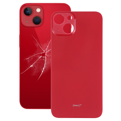 

Easy Replacement Big Camera Hole Glass Back Battery Cover for iPhone 13(Red)