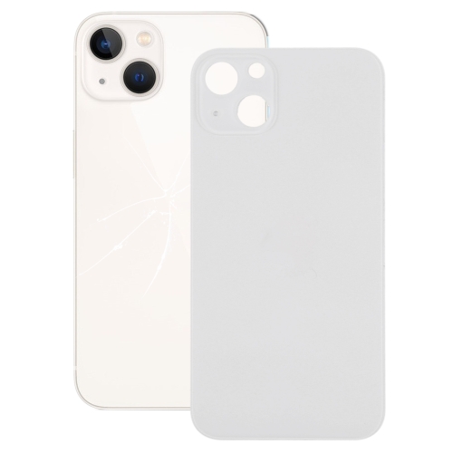 

Easy Replacement Big Camera Hole Glass Back Battery Cover for iPhone 13(White)