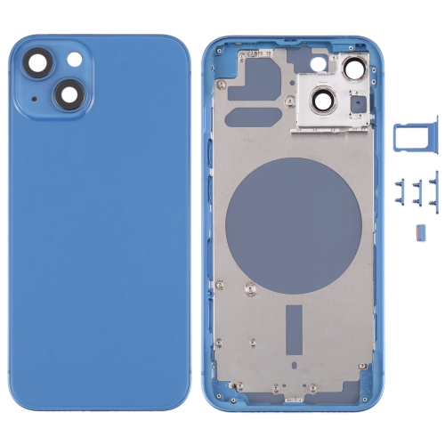 

Back Housing Cover with SIM Card Tray & Side Keys & Camera Lens for iPhone 13(Blue)