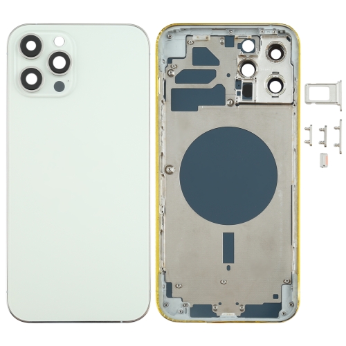 

Back Housing Cover with SIM Card Tray & Side keys & Camera Lens for iPhone 12 Pro Max(White)