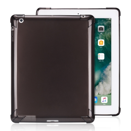 

Highly Transparent TPU Full Thicken Corners Shockproof Protective Case for iPad 4 / 3 / 2 (Black)
