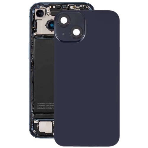 

For iPhone 14 Plus Glass Battery Back Cover with Flash Bracket + Wireless Charging Module(Black)