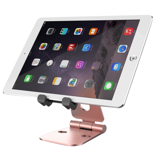 

Universal Aluminum Alloy Foldable Adjustable Holder Stand, for iPad, Samsung, Lenovo, Sony, and other Tablet(Rose Gold)