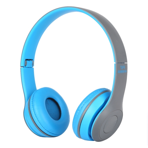 

P47 Foldable Wireless Bluetooth Headphone with 3.5mm Audio Jack, Support MP3 / FM / Call(Blue)