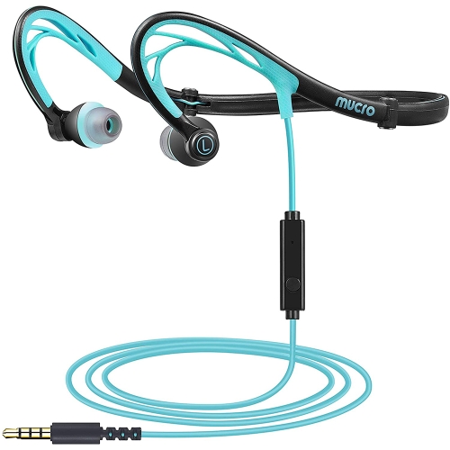

Mucro ML233 Foldable Wired Running Sports Headphones Night Neckband In-Ear Stereo Earphones, Cable Length: 1.2m(Blue)