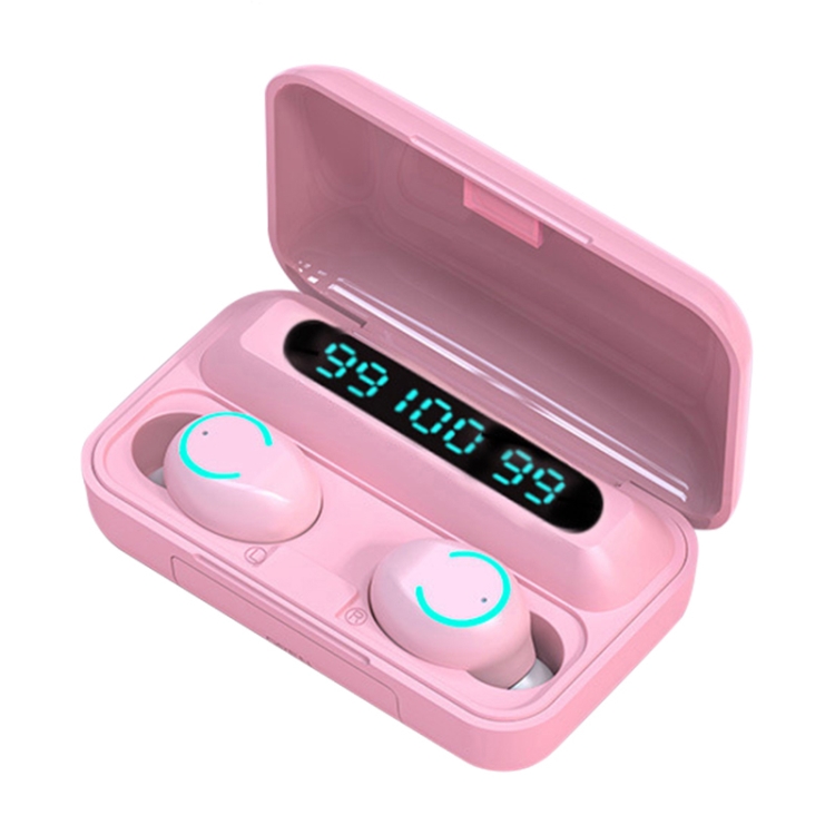

F9-10 Macaron Three Display Touch Wireless Bluetooth Sports Headphones(Pink)