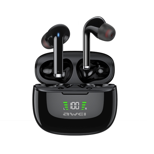 

awei TA8 Bluetooth 5.2 ANC Active Noise Reduction Wireless Bluetooth Earphone (Black)