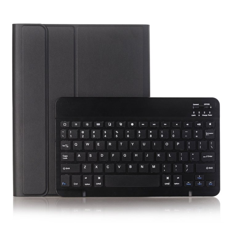 

A09B Bluetooth 3.0 Ultra-thin ABS Detachable Bluetooth Keyboard Leather Tablet Case for iPad Air / Pro 10.5 inch (2019), with Pen Slot & Holder (Black)