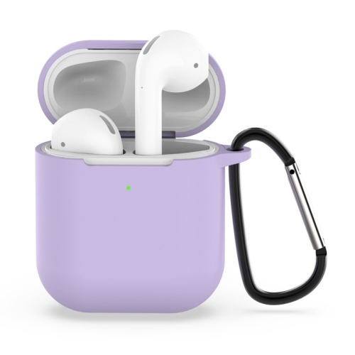 

Wireless Earphones Shockproof Silicone Protective Case for Apple AirPods 1 / 2(Purple)