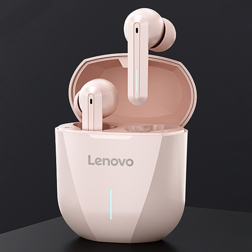 

Original Lenovo XG01 IPX5 Waterproof Dual Microphone Noise Reduction Bluetooth Gaming Earphone with Charging Box & LED Breathing Light, Support Touch & Game / Music Mode (Pink)