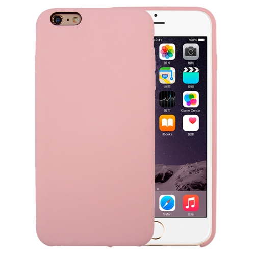 

For iPhone 6 & 6s Pure Color Liquid Silicone + PC Protective Back Cover Case(Light Pink)