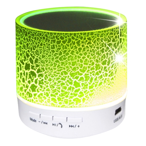 

A9 Mini Portable Glare Crack Bluetooth Stereo Speaker with LED Light, Built-in MIC, Support Hands-free Calls & TF Card(Green)