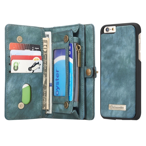 

CaseMe for iPhone 6 & 6s Multifunctional Leather Billfold with Detachable Magnetic PC Protective Case & 10 Card Slots & 3 Cash Slots & 2 Photo Frames & 1 Zipper Wallet & 3 Magnetic Clasps & Holder(Green)