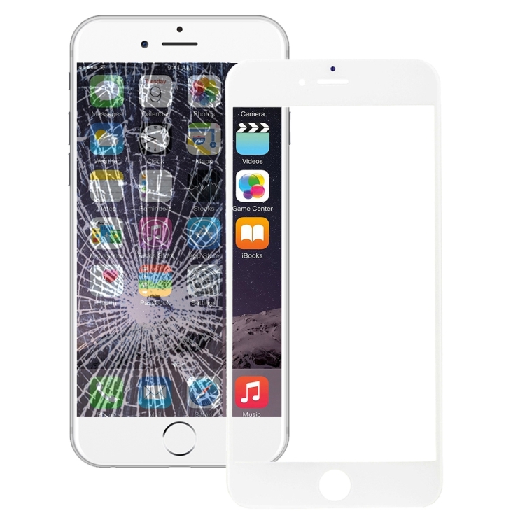 

Front Screen Outer Glass Lens with Front LCD Screen Bezel Frame & OCA Optically Clear Adhesive for iPhone 6(White)