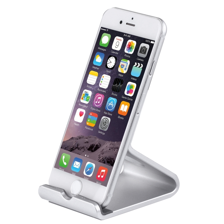 

Exquisite Aluminium Alloy Desktop Holder Stand DOCK Cradle, For iPhone, Galaxy, Huawei, Xiaomi, LG, HTC and 7 inch Tablet(Silver)