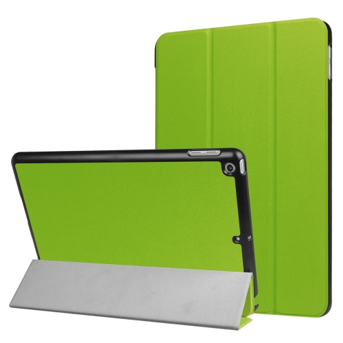 

For iPad 9.7 (2018) & iPad 9.7 (2017) Custer Texture Horizontal Flip Leather Case with Three-folding Holder & Sleep / Wake-up Function(Green)