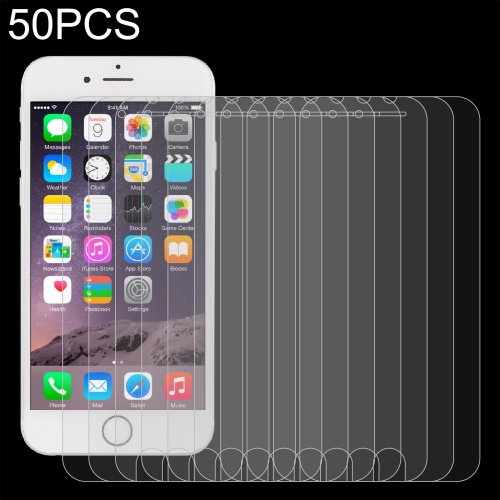 

50 PCS For iPhone 8 / 7 / 6 / 6S 0.26mm 9H Surface Hardness 2.5D Explosion-proof Tempered Glass Non-full Screen Film, No Retail Package