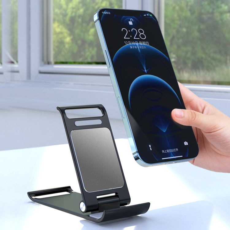 

R-JUST HZ05 Sailboat Shape Foldable Metal Desktop Stand for 12.9 inch and Below Mobile Phones / Tablet PCs(Black)