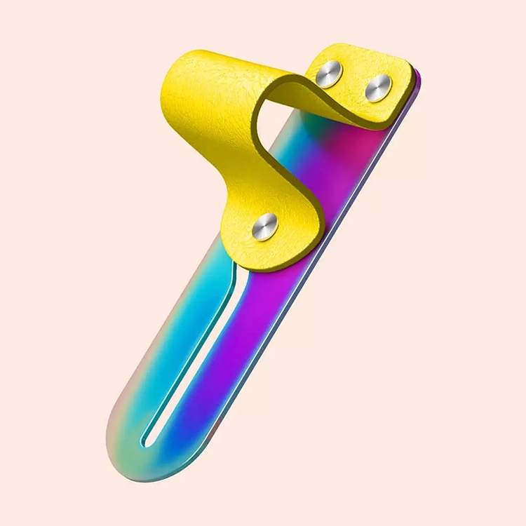 

Original Xiaomi Youpin MINI-02 Freefinger Cowhide Color Titanium Mobile Phone Ring Holder (Yellow)