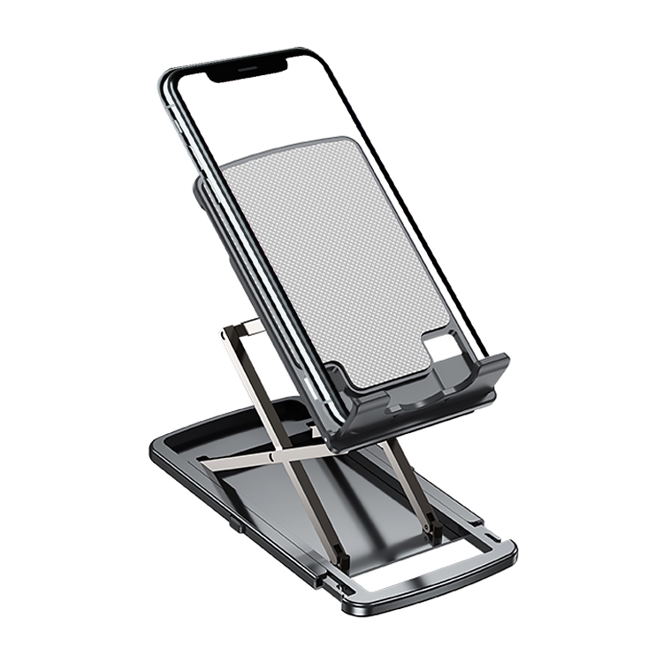

HZ12 Lightweight Foldable and Adjustable Aluminum Alloy Mobile Phone Mechanical Holder (Black)