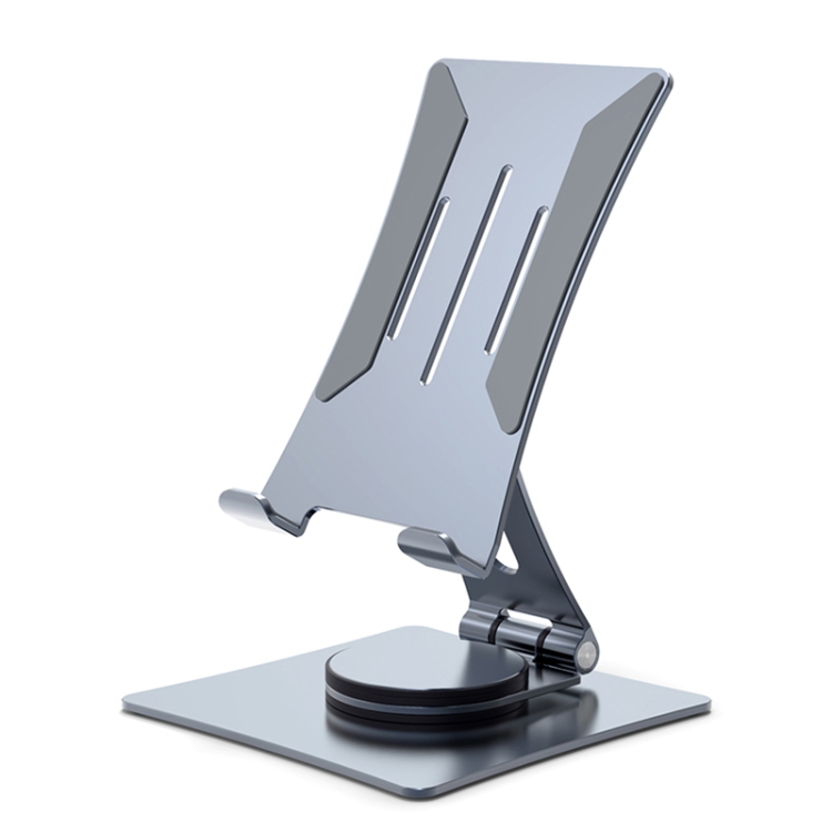 

LK-T630 All Aluminium Alloy Foldable Rotating Mobile Phone Tablet Holder, Size: L (Grey)
