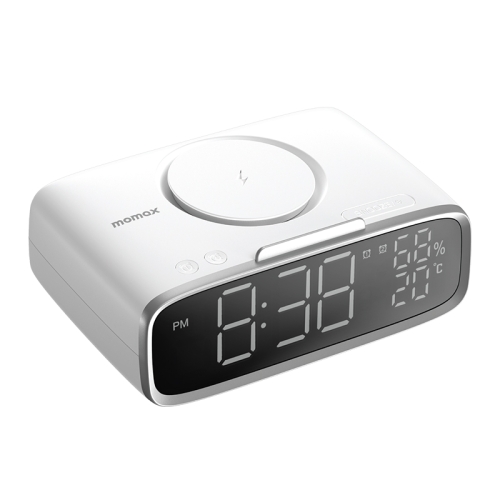 

MOMAX QC5 Q.CLOCK5 Multi-function Wireless Atmosphere Lamp Alarm Clock Bluetooth Speaker (White)