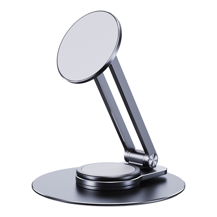 

LK-T639 360 Degree Rotatable Foldable Magnetic Aluminum Alloy Desktop Phone Holder (Black)