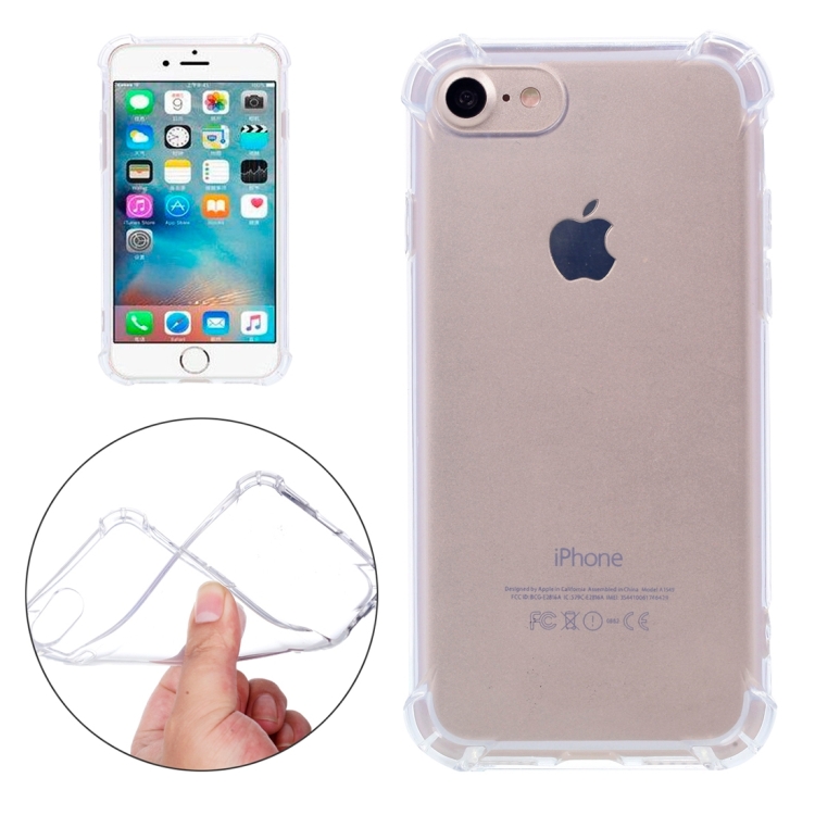 

For iPhone 8 & 7 Shock-resistant Cushion TPU Protective Case (Transparent)