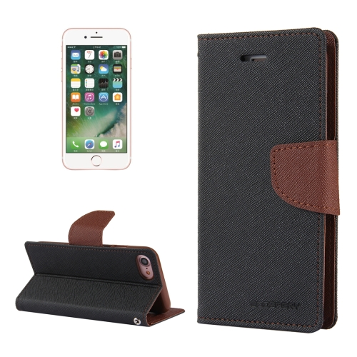 

GOOSPERY FANCY DIARY for iPhone 8 & 7 Cross Texture Horizontal Flip Leather Case with Card Slots & Wallet & Holder(Taupe)