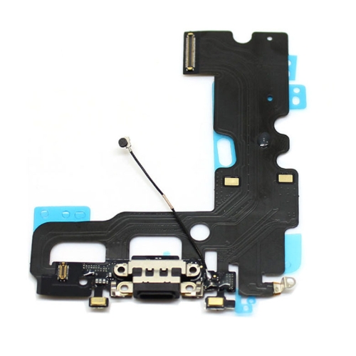 Charging Port + Audio Flex Cable for iPhone 7(Black) charging port flex cable for iphone 6s grey