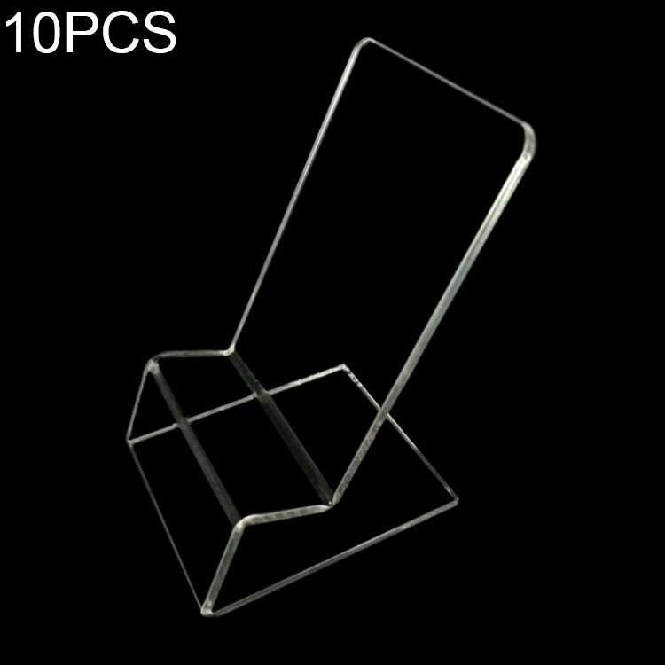 

10 PCS Acrylic Mobile Phone Display Stand Holder(Transparent)